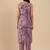 Floral Printed V-Neck Empire Straight Kurta With Trouser