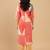 Geometric Printed V-Neck Straight Kurta With Trousers