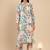 Floral Printed Mandarin Collar Straight Kurta With Trousers