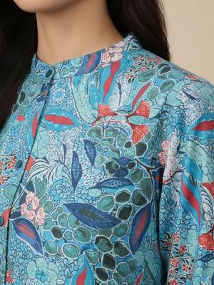Women Floral Printed Regular Kurta with Trousers 3