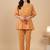 Floral Printed V-Neck Pure Cotton Kaftan Kurta With Trouser