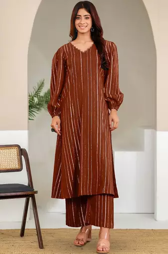 Women A- Line Kurta With Trousers