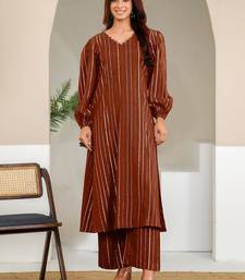 Women A- Line Kurta With Trousers