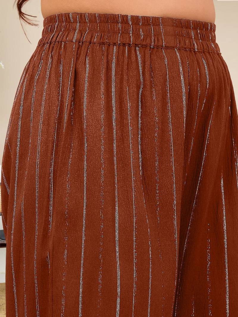 Women A- Line Kurta With Trousers