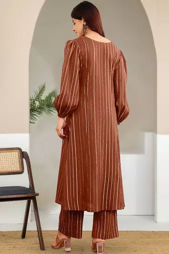 Women A- Line Kurta With Trousers