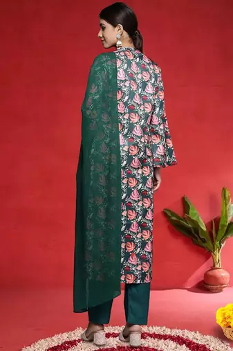 Women Floral Printed Kurta with Trousers & Dupatta