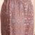 Brown Floral Printed Tie Up Neck High Low Kurta With Trousers