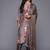 Floral Printed Beads & Stones Pure Silk Kurta With Trousers & Dupatta