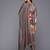 Floral Printed Beads & Stones Pure Silk Kurta With Trousers & Dupatta