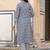 Paisley Printed Regular Thread Work Kurta with Trousers & With Dupatta