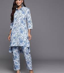 Women Floral Printed A-Line Kurta with Trousers