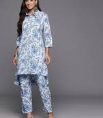 Women Floral Printed A-Line Kurta with Trousers