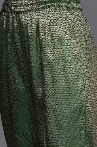 Geometric Woven Design Regular Kurta With Sharara & Dupatta