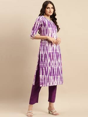 Shibori Dyed Regular Sequinned Pure Cotton Kurta With Trousers & Dupatta 4