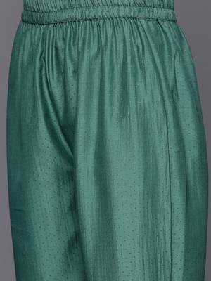 Ethnic Motifs Yoke Design Zari Sequined Kurta with Trousers & Dupatta 3