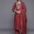 Ethnic Motifs Yoke Design Zari Sequined Kurta with Trousers & Dupatta