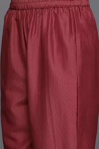 Ethnic Motifs Yoke Design Zari Sequined Kurta with Trousers & Dupatta