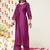 Round Neck Regular Kurta with Trousers & With Dupatta
