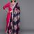 Pink Ethnic Yoke Design Regular Thread Work Kurta & Trousers With Dupatta