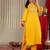 Ethnic Motif Yoke Design Gotta Patti Cotton Kurta With Trousers & Dupatta