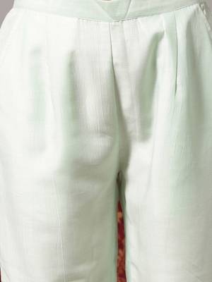 Ethnic Motifs Embroidered Thread work Straight Kurta & Trousers With Dupatta 3