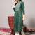 Ethnic Motifs Embroidered Thread work Straight Kurta & Trousers With Dupatta