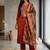Floral Embroidered Thread Work Kurta & Trousers With Dupatta