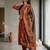Floral Embroidered Thread Work Kurta & Trousers With Dupatta