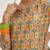 Lime Green Ethnic Motifs Printed Mirror Work A-Line Kurta & Trousers With Dupatta
