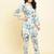 Floral Printed Shirt Collar Kurta With Trousers