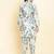 Floral Printed Shirt Collar Kurta With Trousers