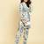 Floral Printed Shirt Collar Kurta With Trousers