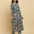 Floral Printed Pure Cotton Empire Mirror Work Kurta With Trousers & Dupatta