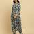 Floral Printed Pure Cotton Empire Mirror Work Kurta With Trousers & Dupatta