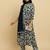 Floral Printed Pure Cotton Empire Mirror Work Kurta With Trousers & Dupatta