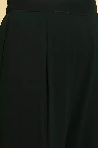Women Embroidered Sequinned Anarkali Kurta With Sharara & Dupatta