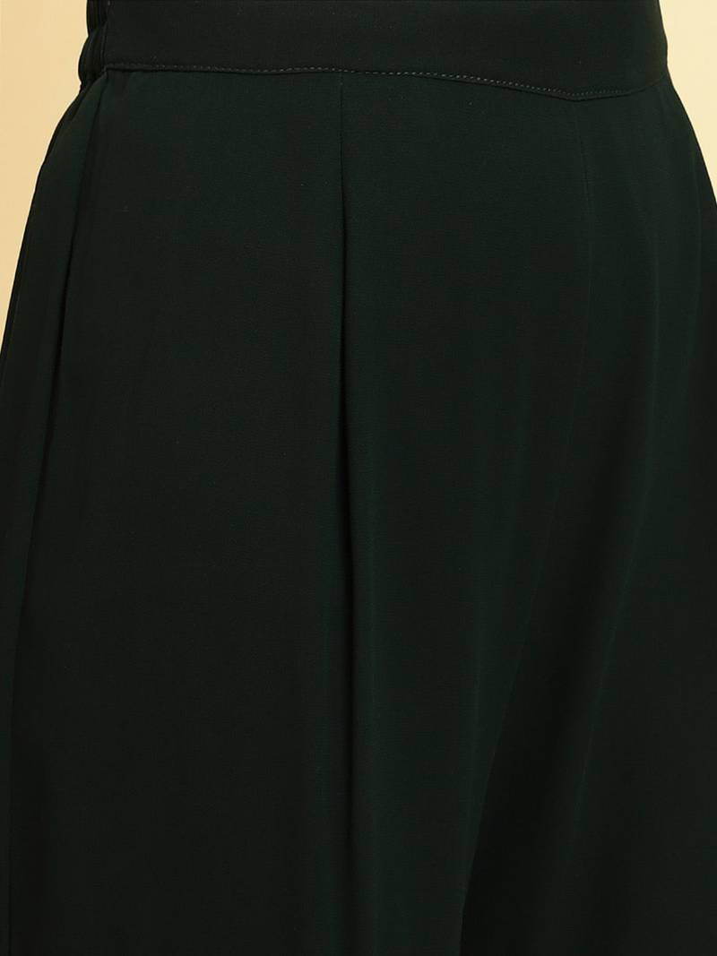 Women Embroidered Sequinned Anarkali Kurta With Sharara & Dupatta