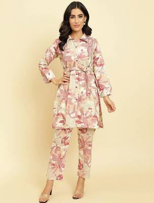 Floral Printed Kurti With Trousers 1