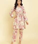 Floral Printed Kurti With Trousers
