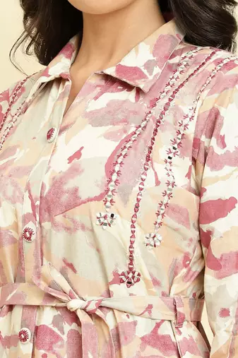 Floral Printed Kurti With Trousers