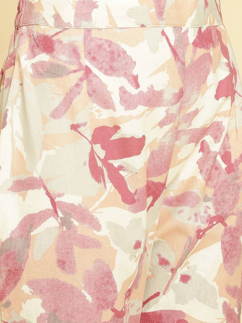 Floral Printed Kurti With Trousers