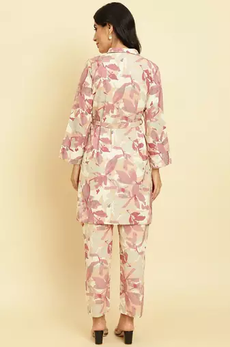 Floral Printed Kurti With Trousers