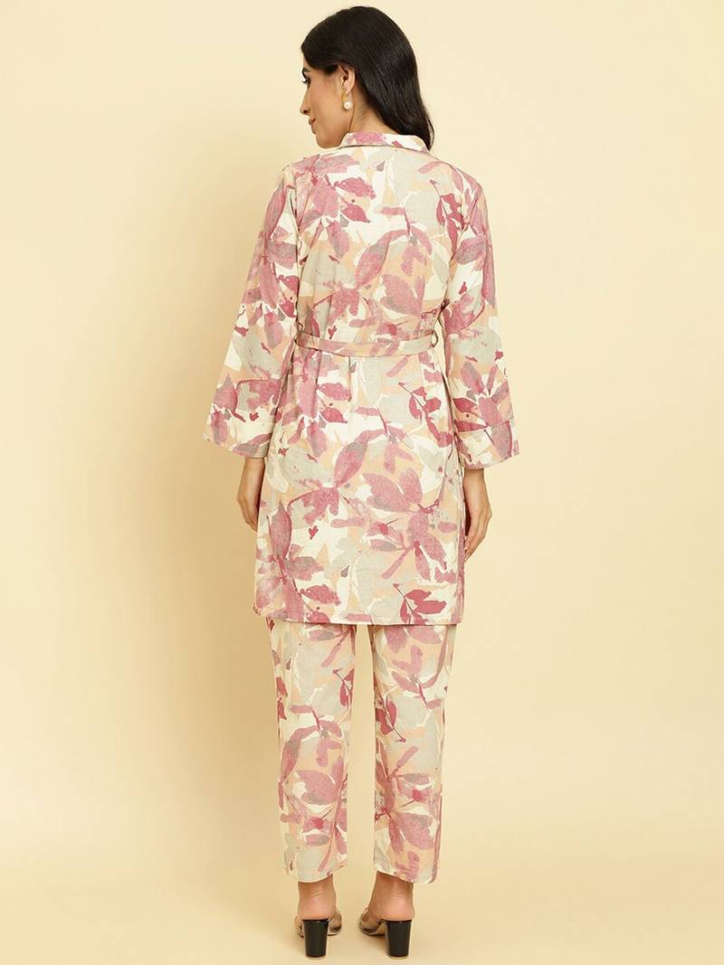 Floral Printed Kurti With Trousers