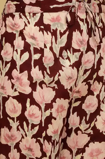 Floral Printed Pure Cotton Kurta With Trousers & Dupatta