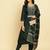 Floral Embroidered Beads & Stones Kurta With Trousers & Dupatta