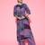 Abstract Printed Mandarin Collar Kurta with Palazzos