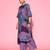Abstract Printed Mandarin Collar Kurta with Palazzos