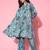 Women Abstract Printed Regular A-Line Kurta with Trousers