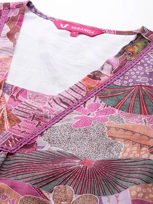 Women Printed Regular Kurta with Trousers 2