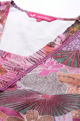 Women Printed Regular Kurta with Trousers